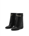 Dajdoj AK521-15 Fine-Strap Ankle Boots in Black, three-quarter product view